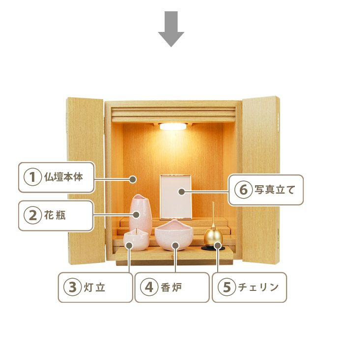 上質 仏壇 モダン シンプル仏壇 あけぼの 仏具6点セット おしゃれ コンパクト 仏具セット ミニ仏壇 小型 家具調 メモリアルアートの大野屋  gaviao.ba.gov.br